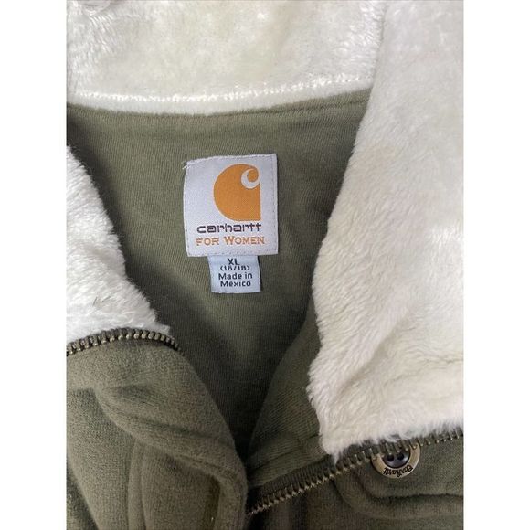 Carhartt Womens Thick Soft Fleece Jacket Size XL 16/18 - Picture 4 of 6